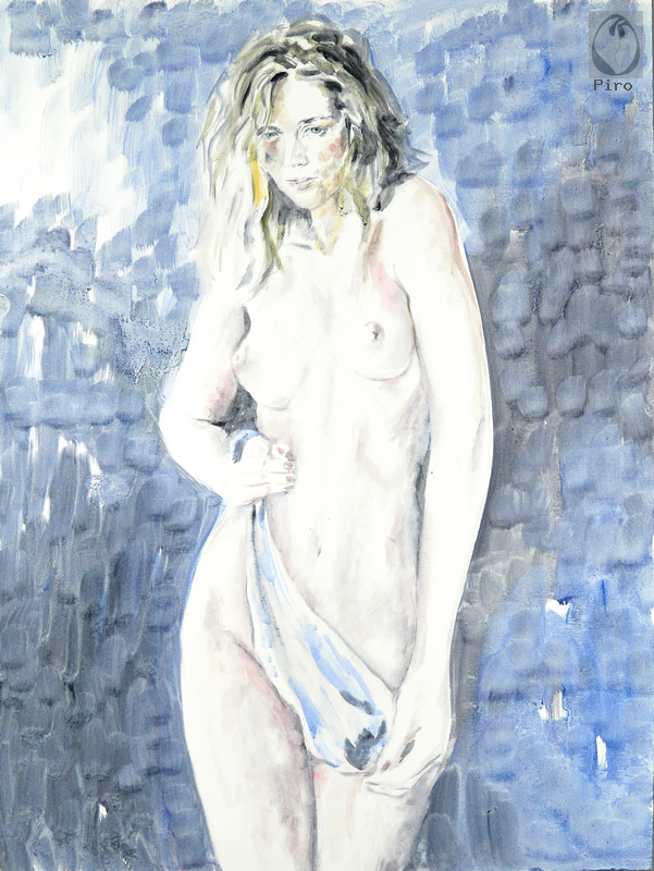 oil on paper - olio su carta di Piro